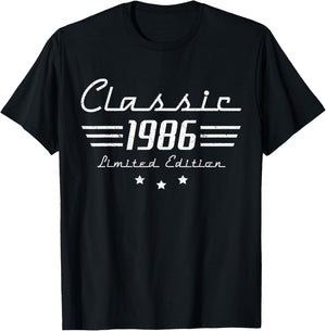 40 Year Old Gifts Men Vintage Classic Car 1986 40th Birthday T-Shirt - T-Shirt | Black