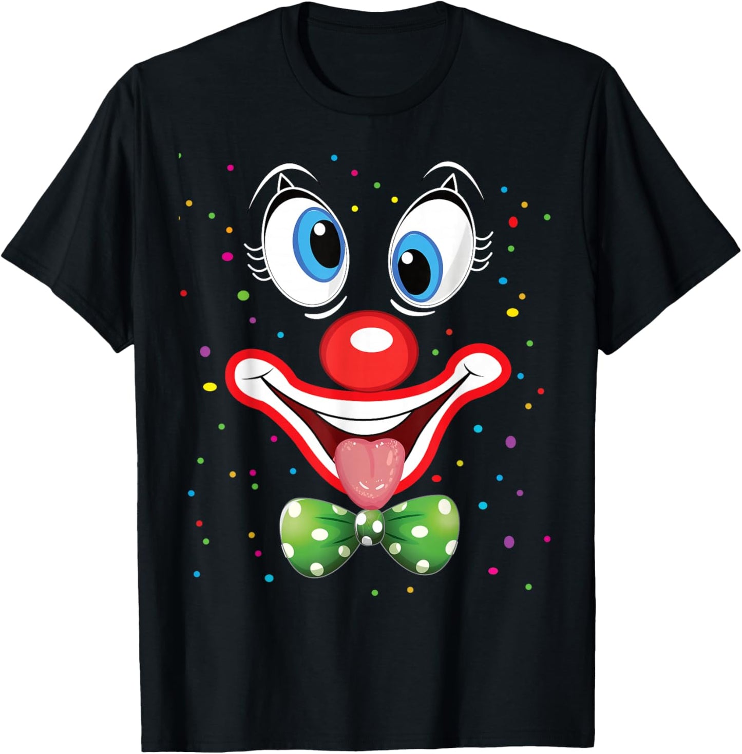 Carnival Clown Face Circus Costume Kids Men Women Carnivals T-Shirt - T-Shirt | Black