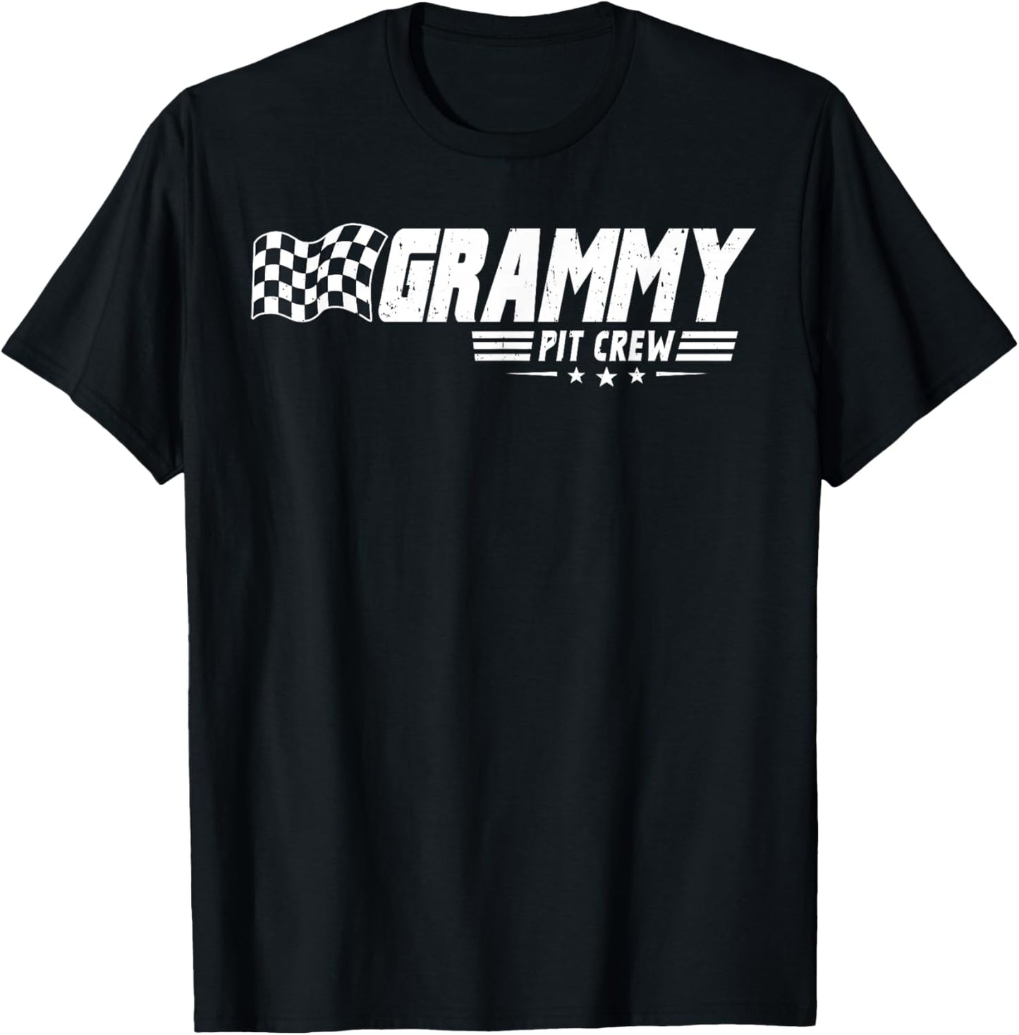 Grammy Pit Crew Race Car Birthday Family Racing T-Shirt - T-Shirt | Black