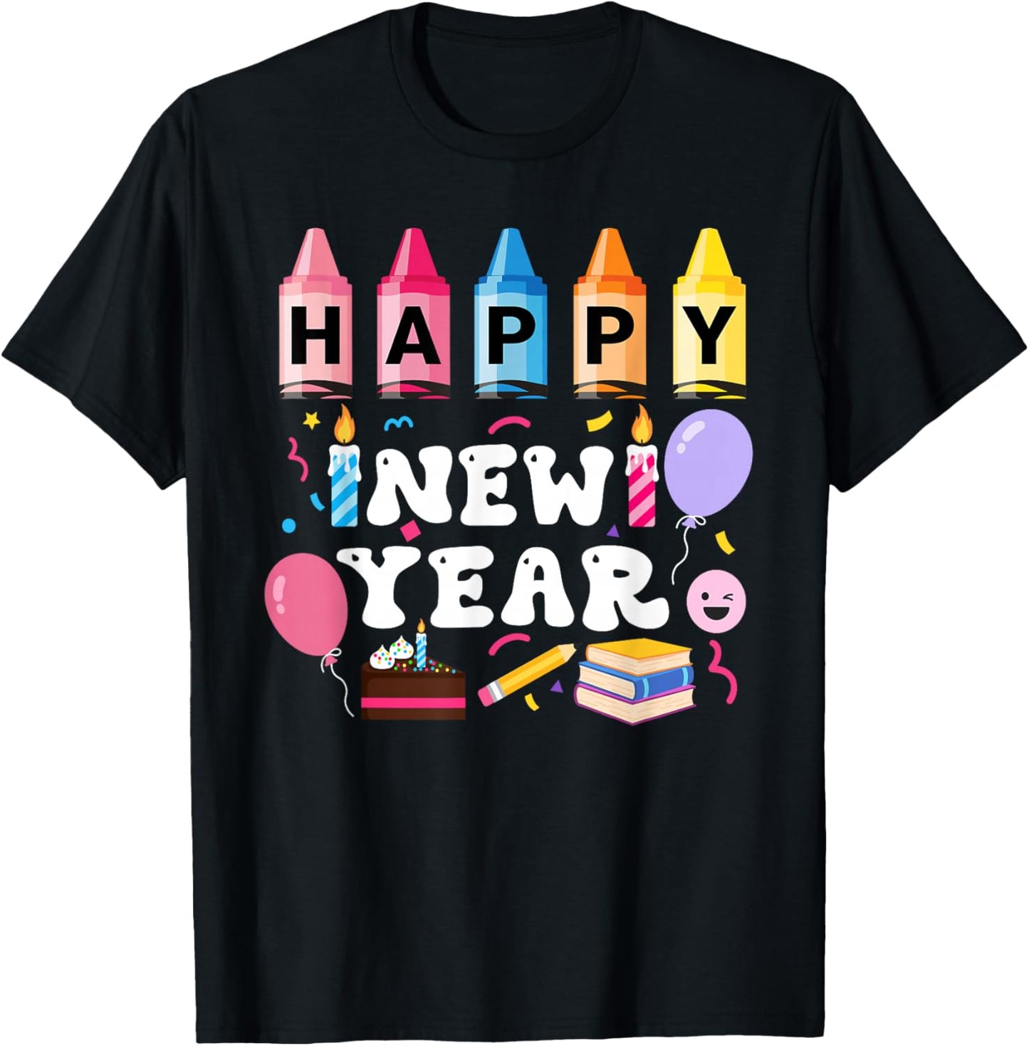 Happy New Year 2026 New Years Eve Party Teacher Kids Toddler T-Shirt - T-Shirt | Black
