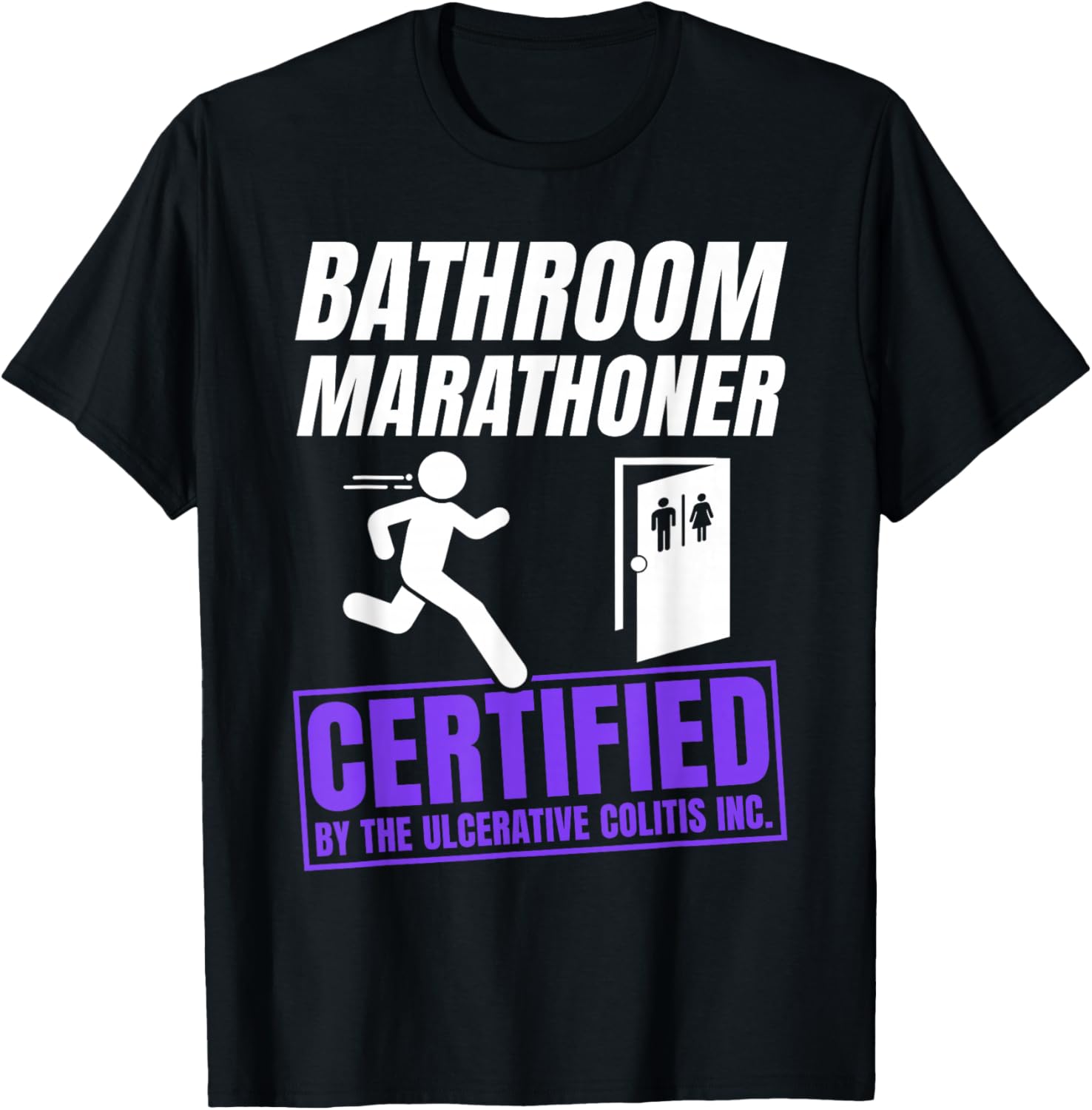 Ulcerative Colitis Awareness Funny IBD Warrior T-Shirt - T-Shirt | Black