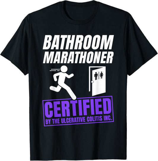 Ulcerative Colitis Awareness Funny IBD Warrior T-Shirt - T-Shirt | Black