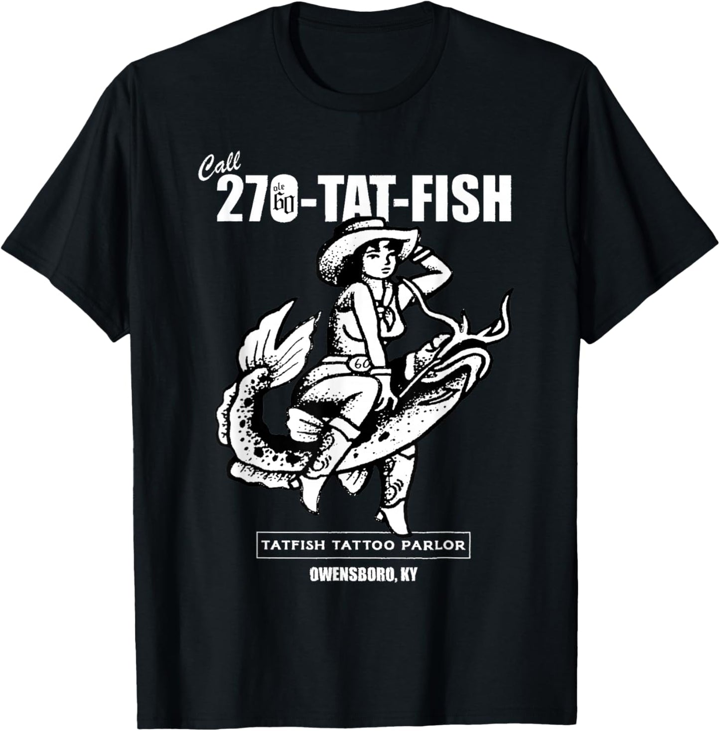Ole 60 Tat-Fish Graphic T-Shirt - T-Shirt | Black