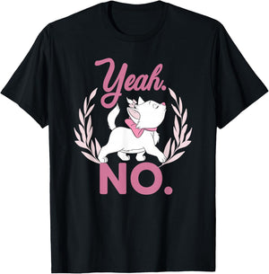 Disney The Aristocats Sassy Marie Yeah. No. Olive Portrait T-Shirt - T-Shirt | Black