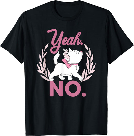 Disney The Aristocats Sassy Marie Yeah. No. Olive Portrait T-Shirt - T-Shirt | Black