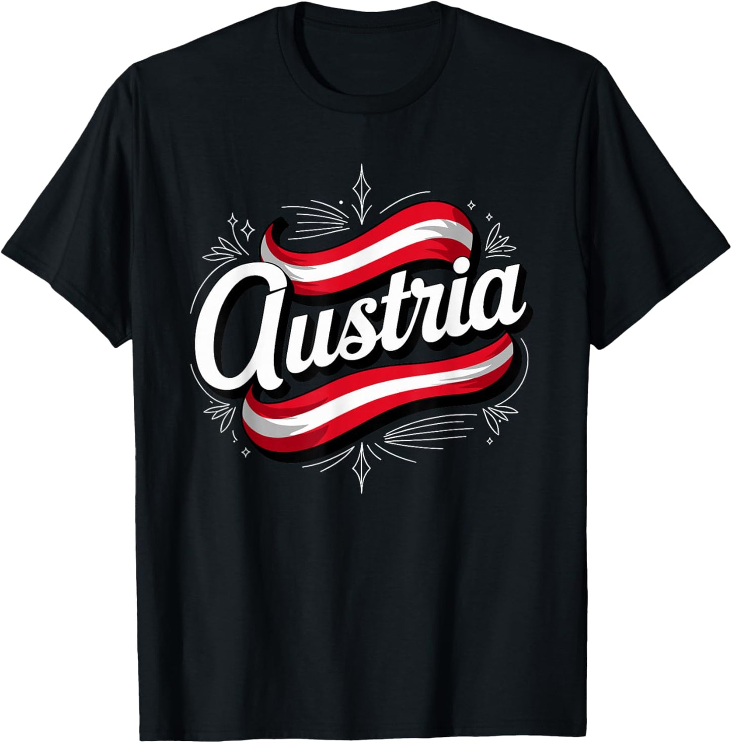 Austria Flag Austria Pride Alpine Heritage Spirit T-Shirt - T-Shirt | Black