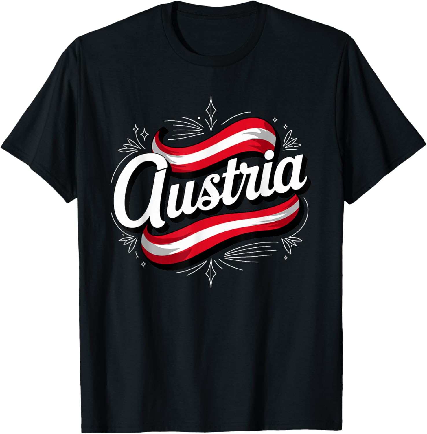 Austria Flag Austria Pride Alpine Heritage Spirit T-Shirt - T-Shirt | Black