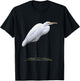 Great Egret : Wetland Wildlife T-Shirt - T-Shirt | Black