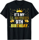 It's My Lil Brother's 9th Birthday Happy 9 Years Old T-Shirt - T-Shirt | Black