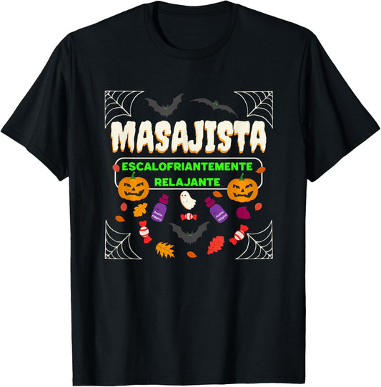 Funny Masseur – Chillingly Relaxing Halloween T-Shirt - T-Shirt | Black