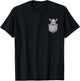 Pocket Peeking Tapir Drawing Art Design T-Shirt - T-Shirt | Black