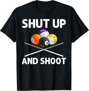 Funny Billiards Art Women Billiard Lover Pool Player T-Shirt - T-Shirt | Black
