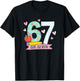 67 Shirt for Teachers 67 Meme Women Teacher Six Seven T-Shirt - T-Shirt | Black