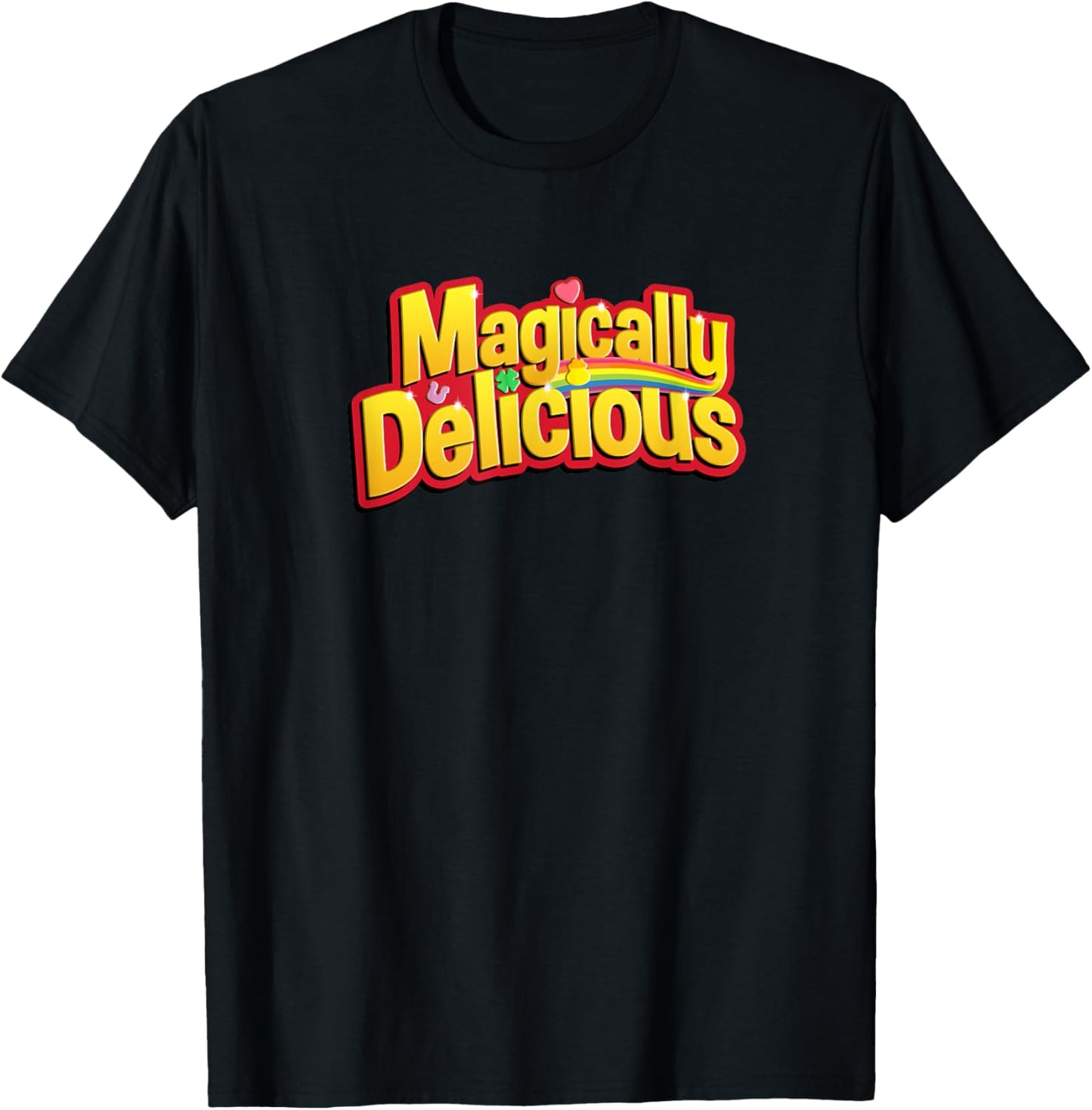Magically Delicious Lucky St. Patricks Day Charm Men & Women T-Shirt - T-Shirt | Black
