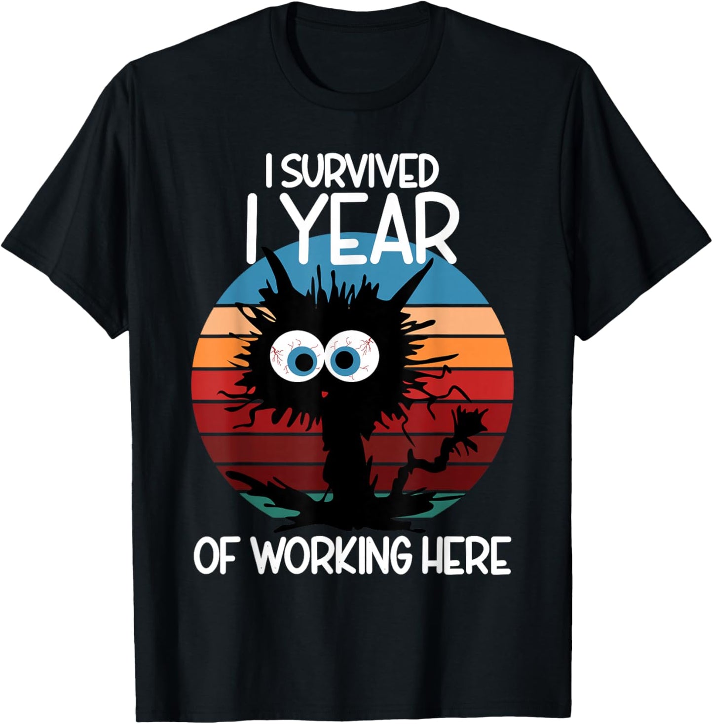 I Survived 1 Year of Working Here T-Shirt - T-Shirt | Black