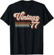 Vintage 1977 Retro Sunset Classic 49-Year-Old 49th Birthday T-Shirt - T-Shirt | Black
