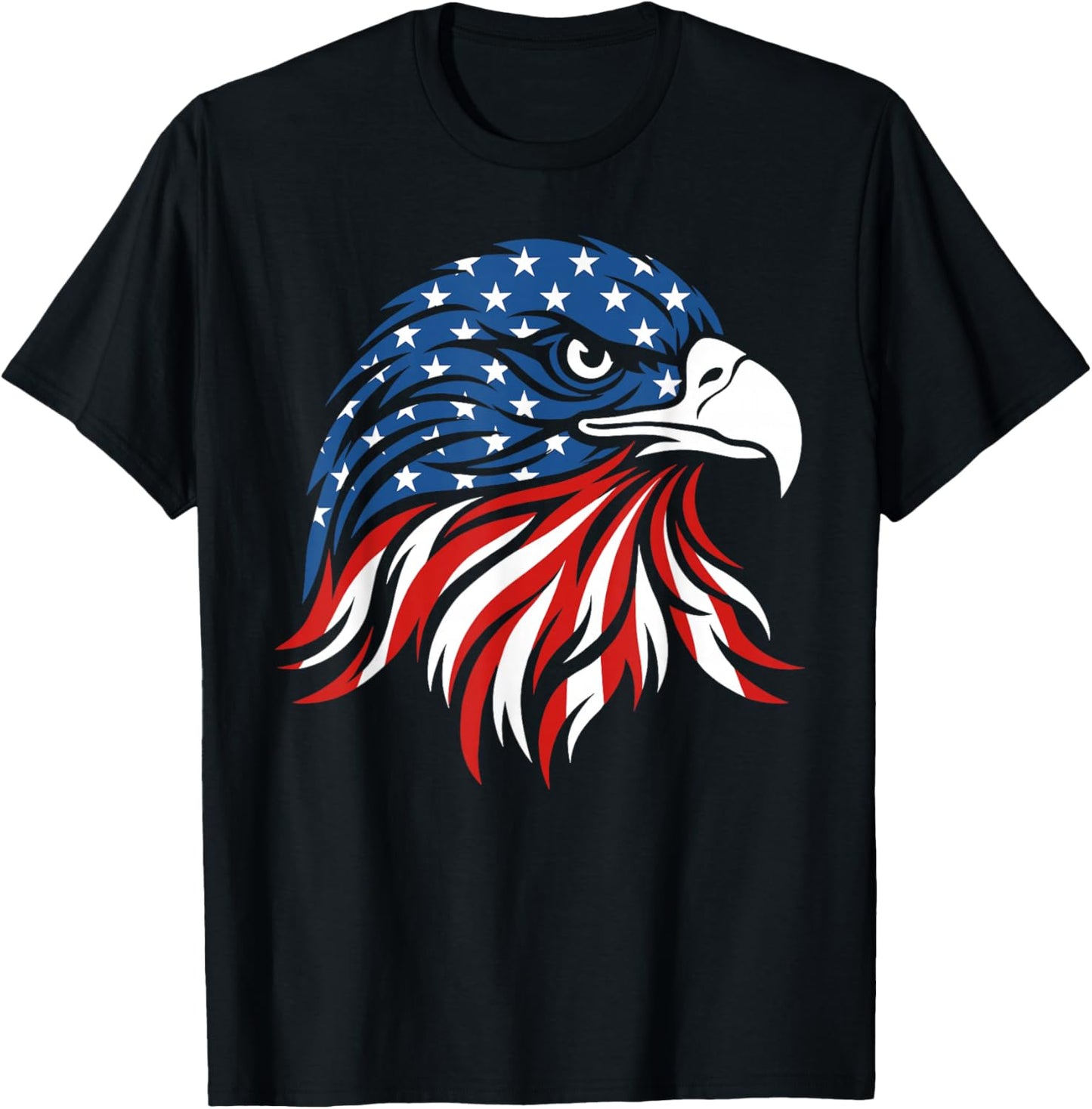 Bald Eagle 4th of July Independence Day Retro Eagle T-Shirt - T-Shirt | Black
