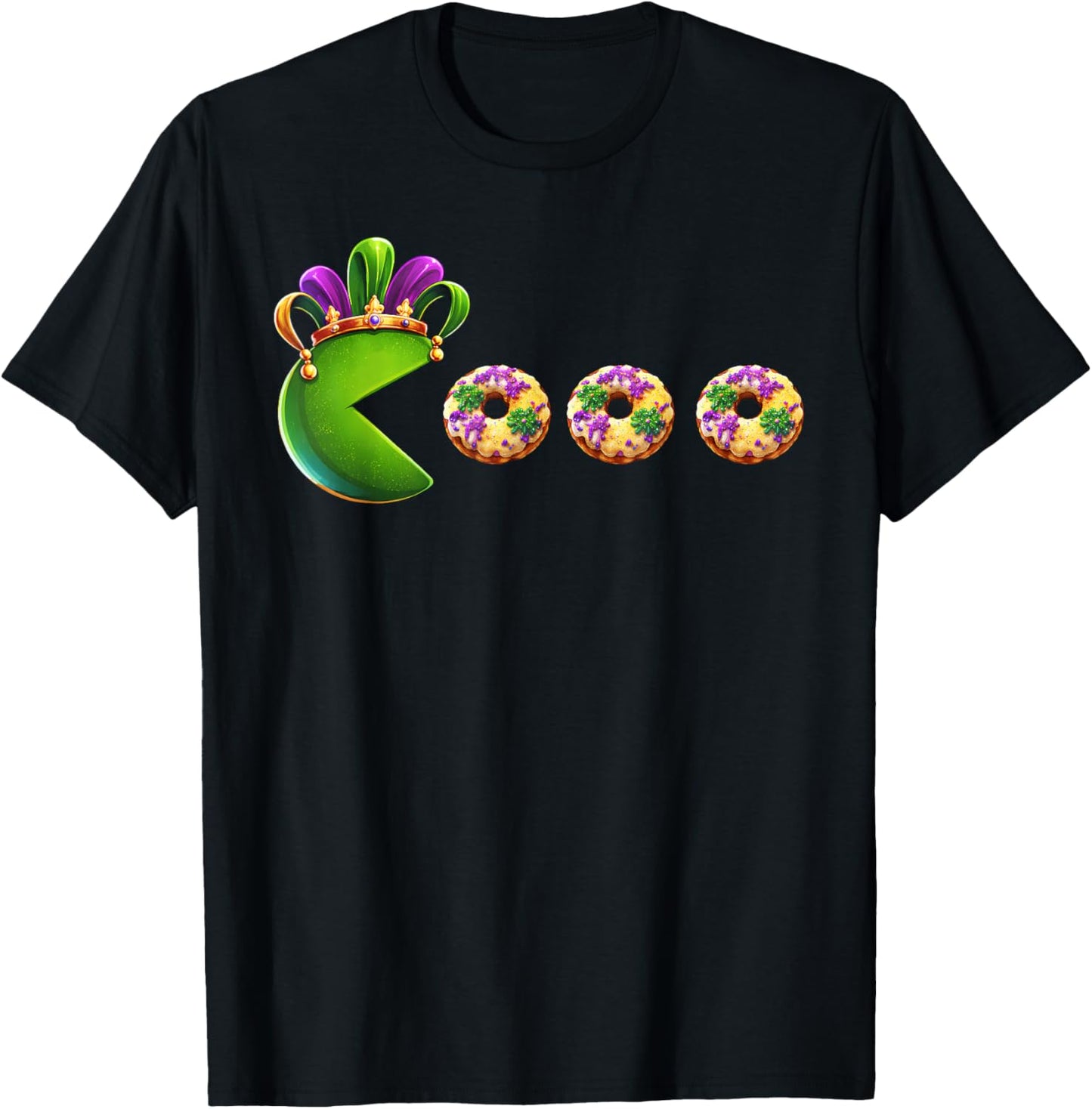 Gamer Mardi Gras Carnival Jester Beads Gaming Boys Teen T-Shirt - T-Shirt | Black
