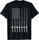 American Flag Fishing Lovers Fishing Dad T-Shirt - T-Shirt | Black