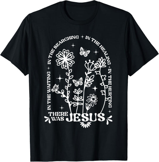 in The Waiting Searching Healing Easter Jesus Christian T-Shirt - T-Shirt | Black