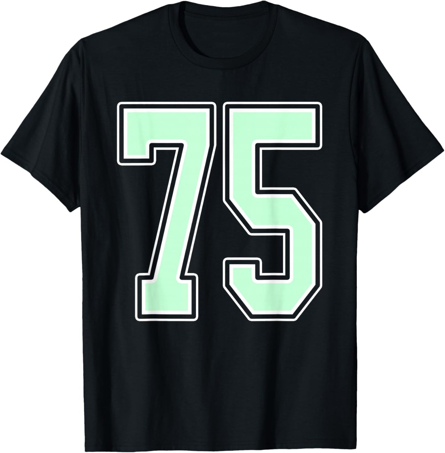Cute Mint Green Number 75 Jersey Player Uniform #75 Fan T-Shirt - T-Shirt | Black