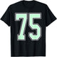 Cute Mint Green Number 75 Jersey Player Uniform #75 Fan T-Shirt - T-Shirt | Black