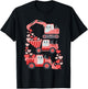 Kids Valentines Excavator Truck Valentine Boys Toddler T-Shirt - T-Shirt | Black