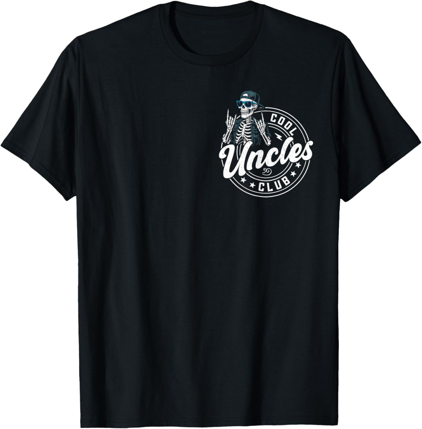 Retro Cool Uncles Club Funny Skeleton New Uncle Men T-Shirt - T-Shirt | Black