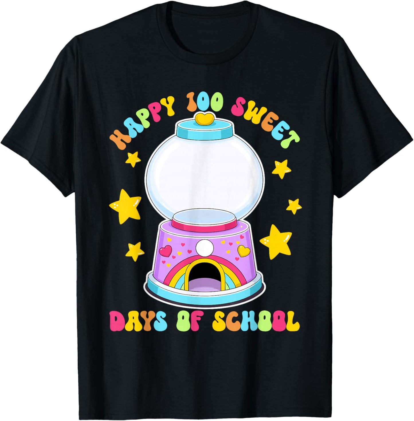 Funny 100 Days of School Gumball Machine Empty DIY Project T-Shirt - T-Shirt | Black