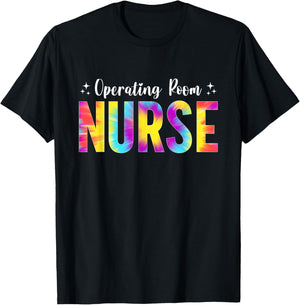 Operating Room Nurse Nursing OR Nurse Tie Dye Men T-Shirt - T-Shirt | Black