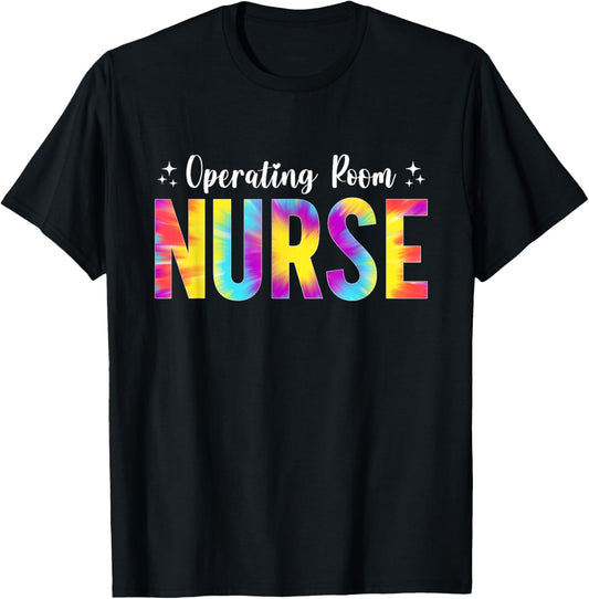 Operating Room Nurse Nursing OR Nurse Tie Dye Men T-Shirt - T-Shirt | Black