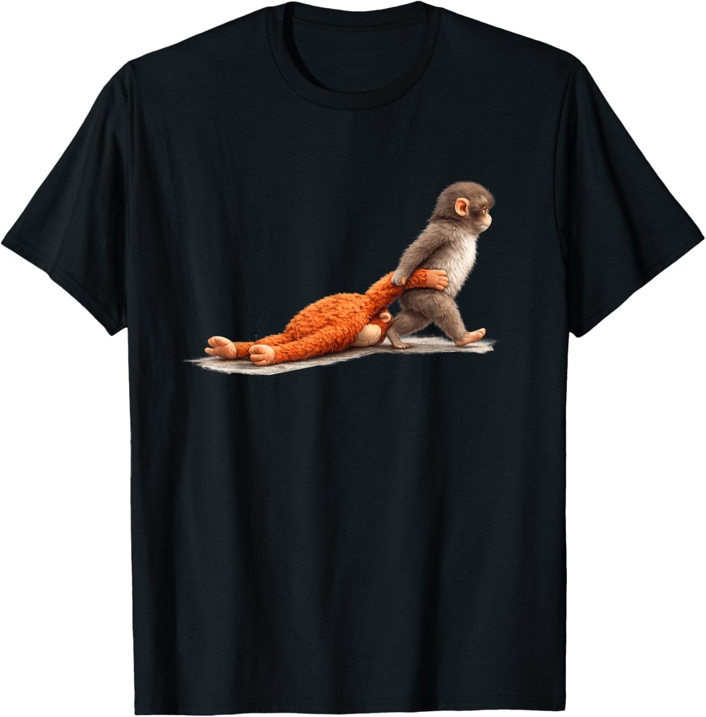 Cute Monkey Punch T-Shirt - T-Shirt | Black