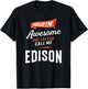 Awesome Edison Personalized Name Edison T-Shirt - T-Shirt | Black