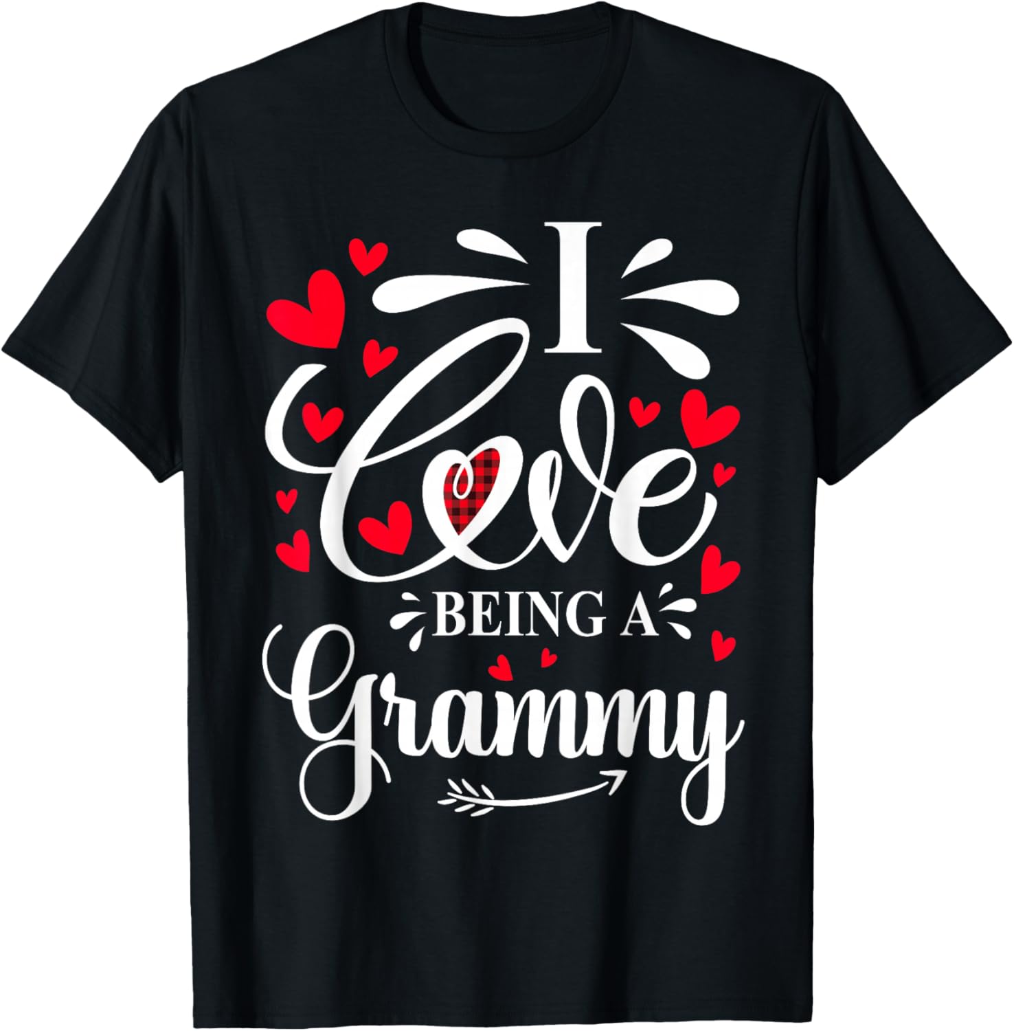 I Love Being A Grammy Valentines T-Shirt - T-Shirt | Black