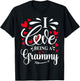 I Love Being A Grammy Valentines T-Shirt - T-Shirt | Black