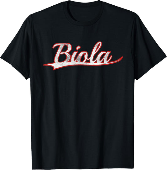 Biola Christian Faith Ministry Vintage Varsity Throwback T-Shirt - T-Shirt | Black