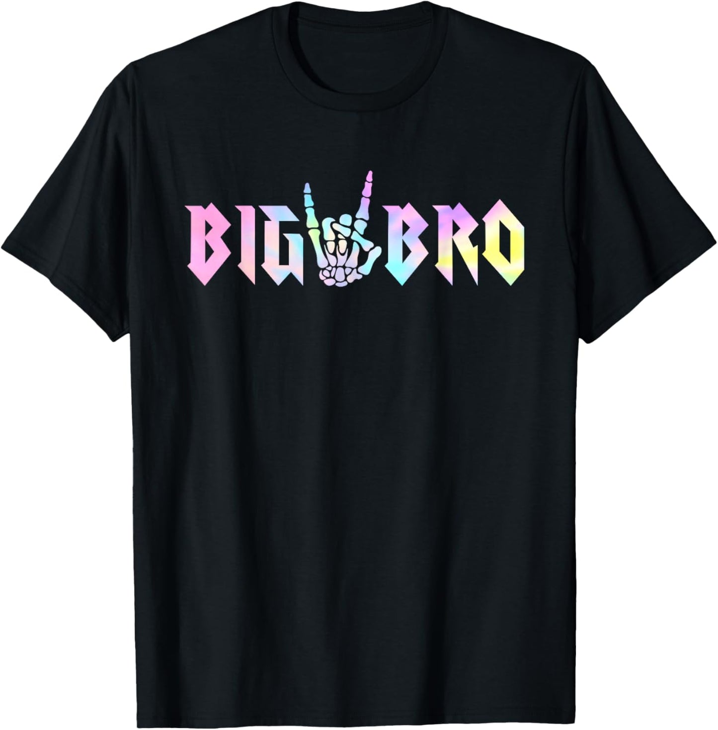 Big Bro of The Bad Two The Bone Birthday Matching Tie Dye T-Shirt - T-Shirt | Black