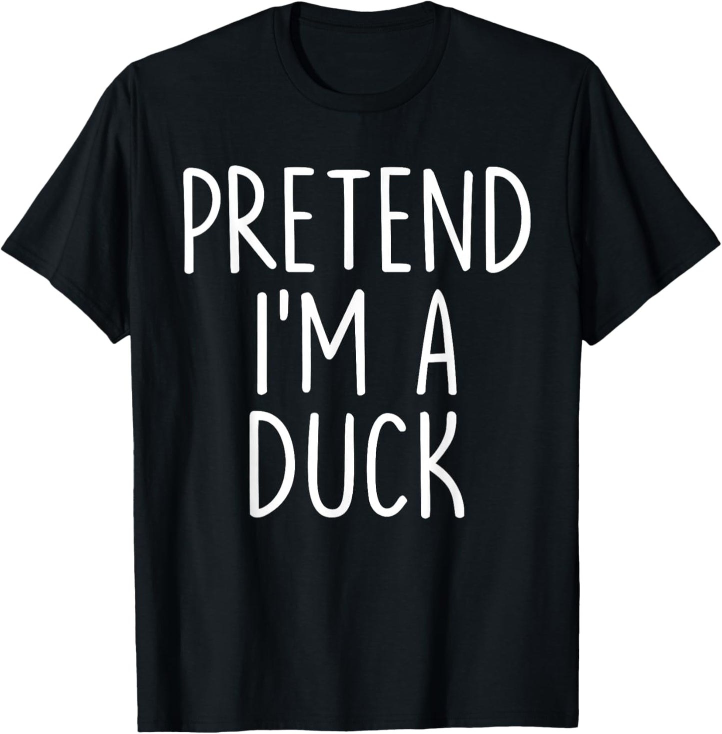 Pretend I'm A Duck Halloween Couples Costume Group Matching T-Shirt - T-Shirt | Black