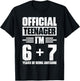Official Teenager 6+7 Years of Being Awesome 13th Birthday T-Shirt - T-Shirt | Black