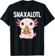 Snaxalotl Pizza Axolotl Funny T-Shirt - T-Shirt | Black