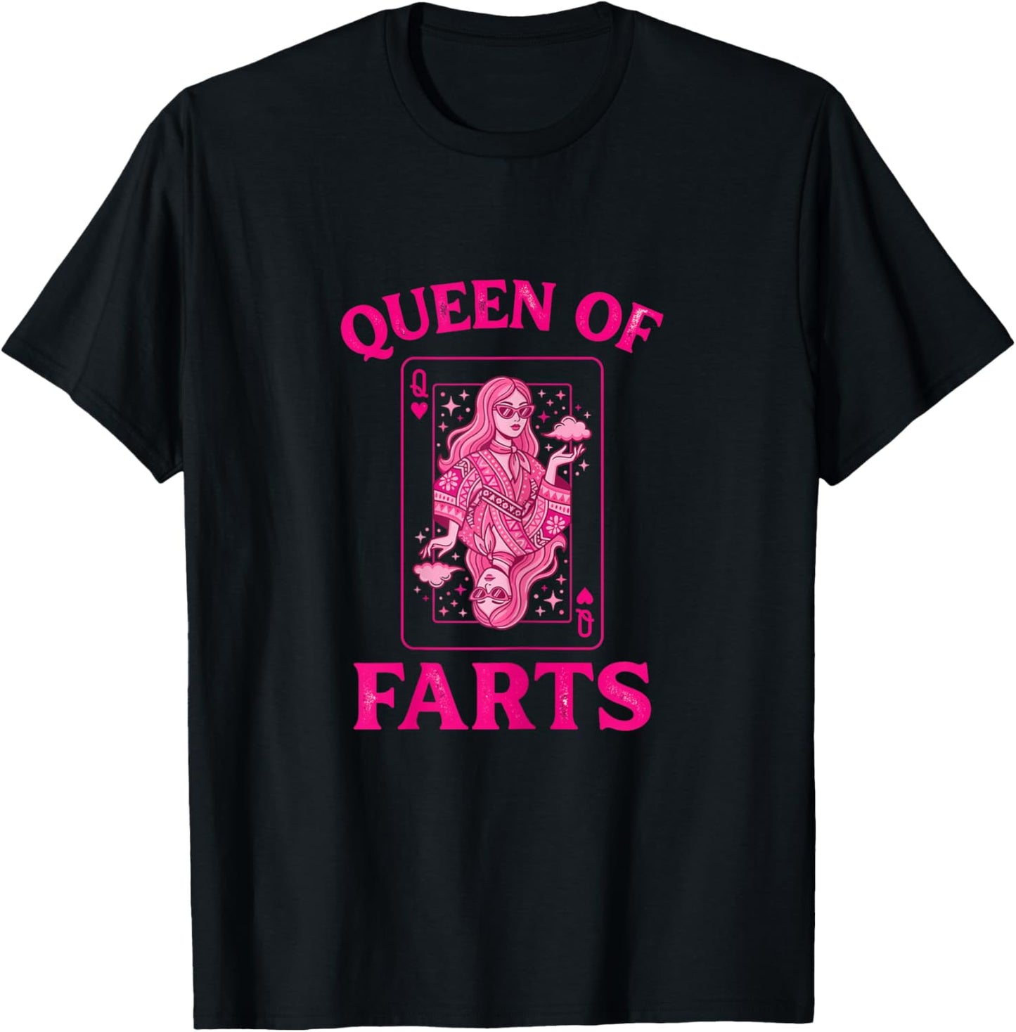Queen of Farts T-Shirt - T-Shirt | Black