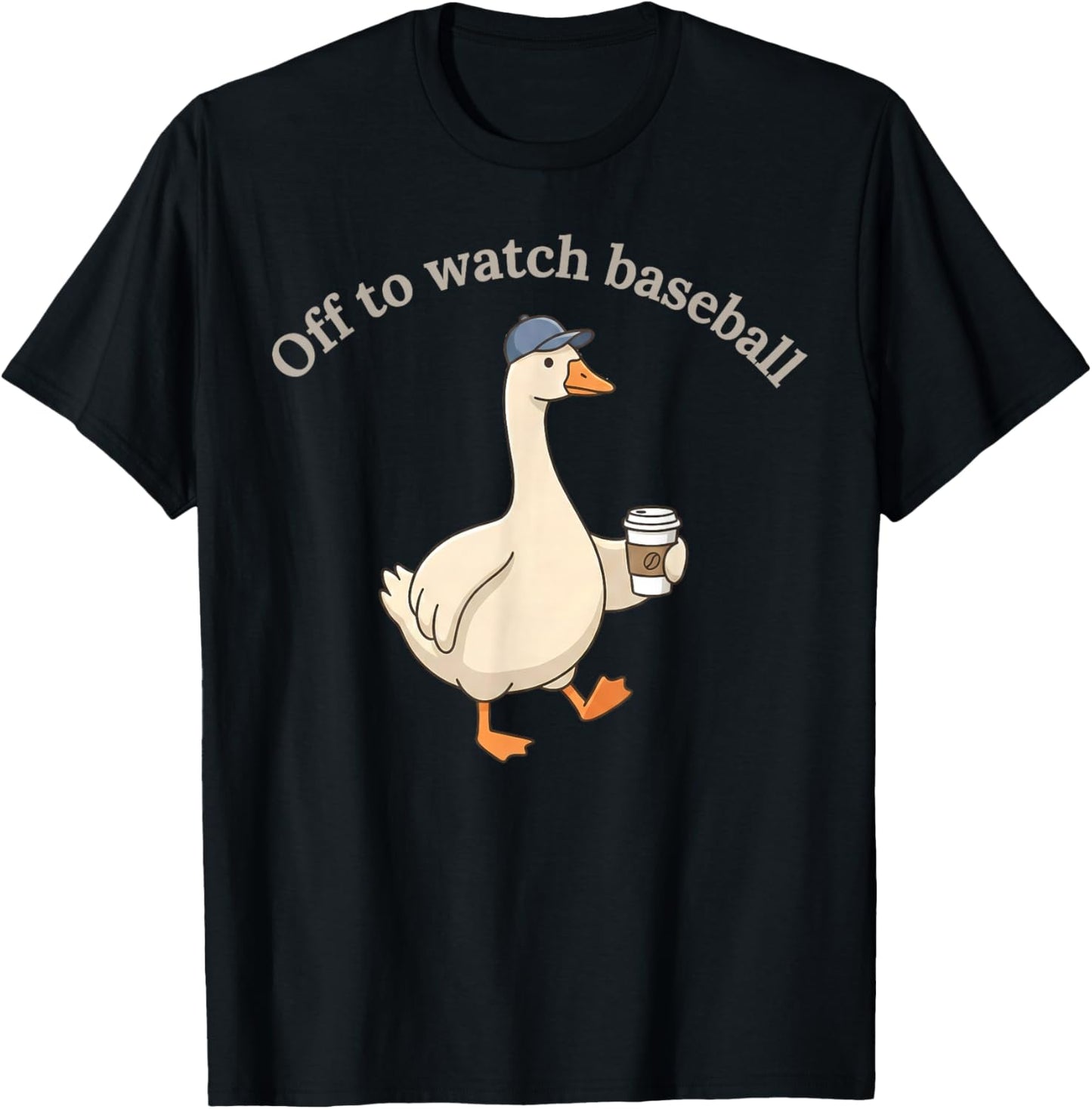 Off to Watch Baseball Funny Baseball Mom Goose Mother's Day T-Shirt - T-Shirt | Black