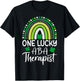 One Lucky ABA Therapist St Patricks Day Behavioral Analysts T-Shirt - T-Shirt | Black