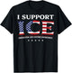 I Support ICE Stand with ICE US America Flag Patriotic T-Shirt - T-Shirt | Black