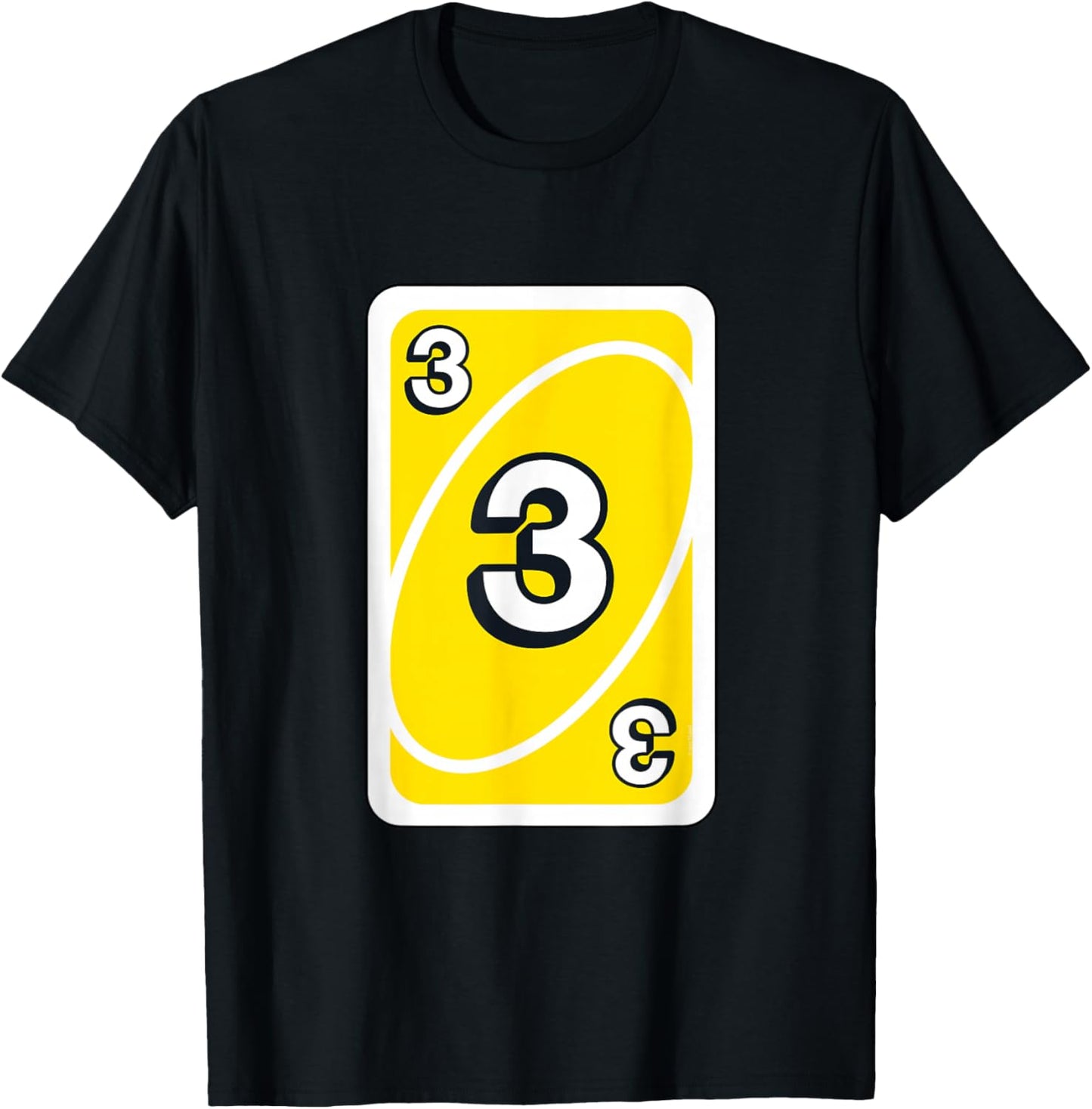 UNO Halloween Yellow 3" Card T-Shirt - T-Shirt | Black