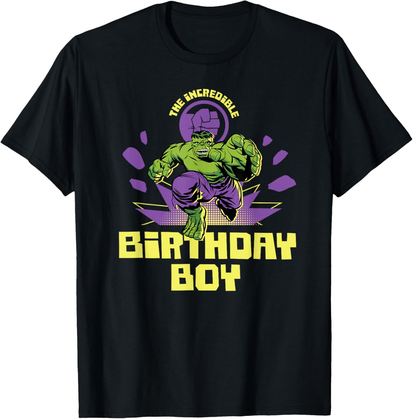 Marvel Super Heroes Hulk The Incredible Birthday Boy Party T-Shirt - T-Shirt | Black
