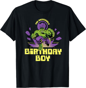 Marvel Super Heroes Hulk The Incredible Birthday Boy Party T-Shirt - T-Shirt | Black
