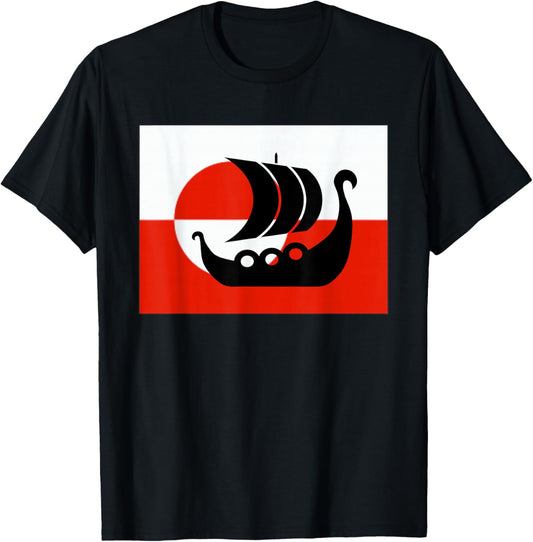 Denmark Greenland Flag is Not for Sale Support Danish Design T-Shirt - T-Shirt | Black