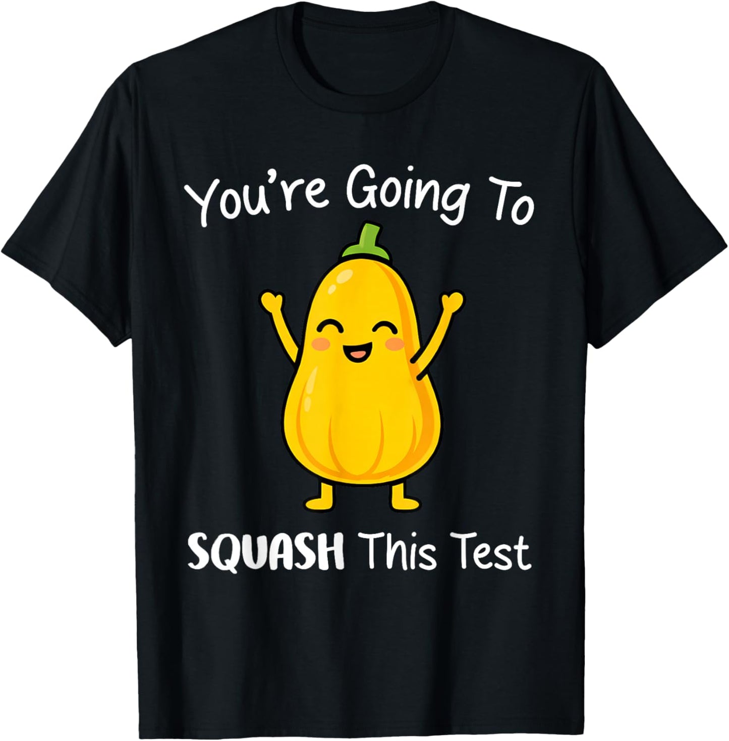 Test Day Funny Squash This Test Motivation Teacher Testing T-Shirt - T-Shirt | Black