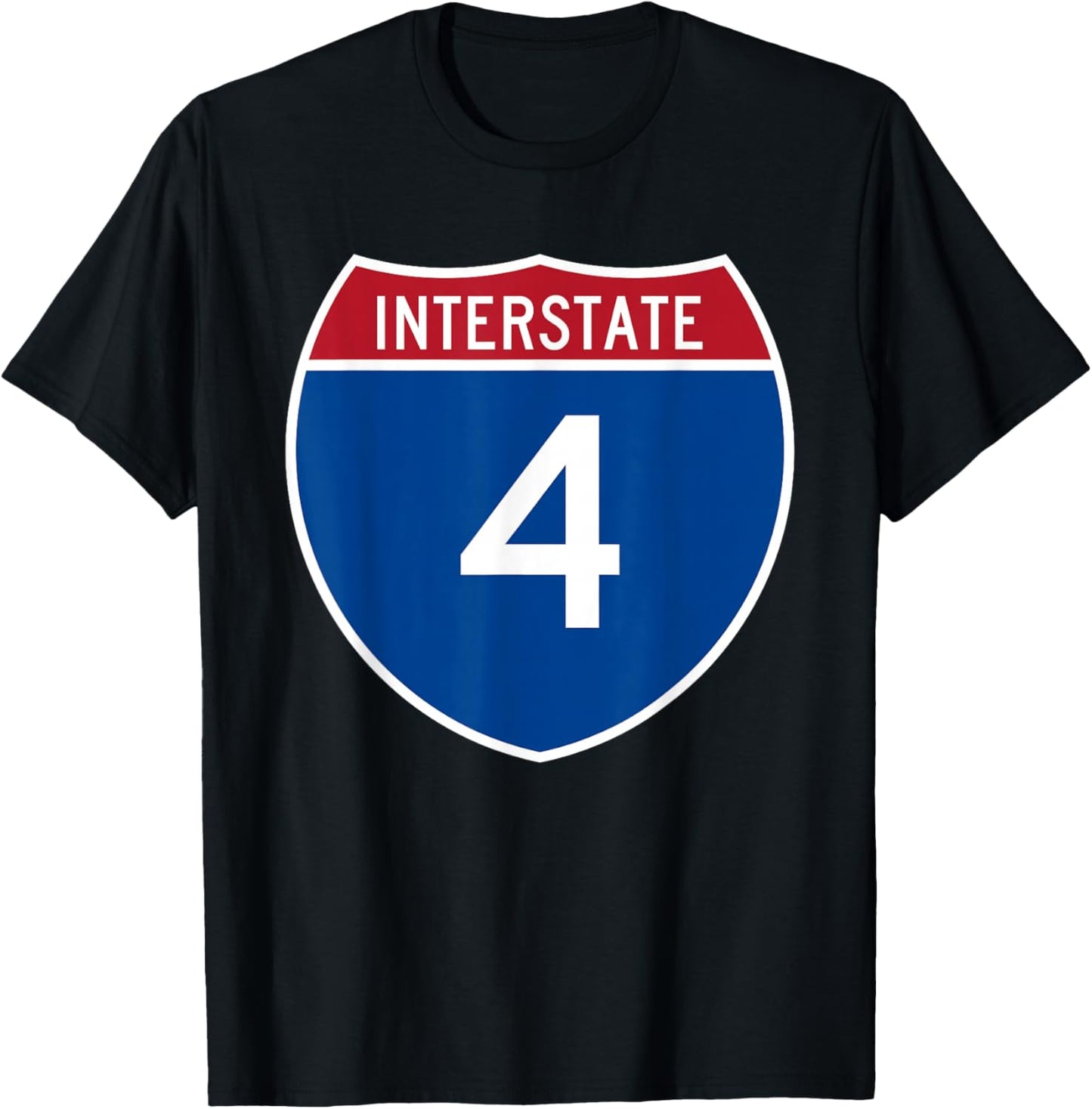 Interstate 4 Sign I-4 Highway Florida T-Shirt - T-Shirt | Black